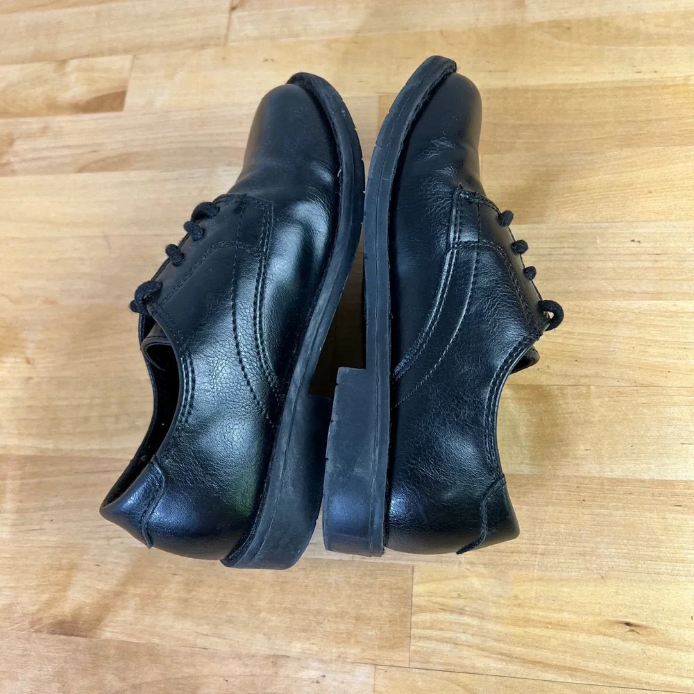 The Children's Place Dress Shoes Oxford Boys Size 13 Black Faux Leather Lace Up